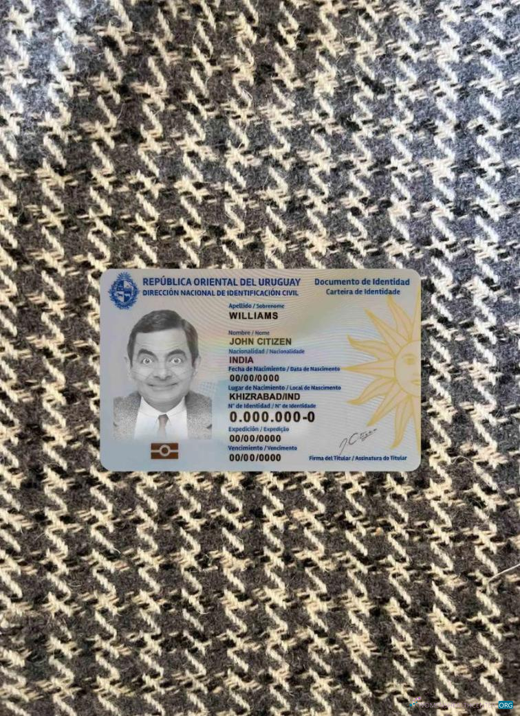 Download Uruguay ID photolook FRONT Photoshop template